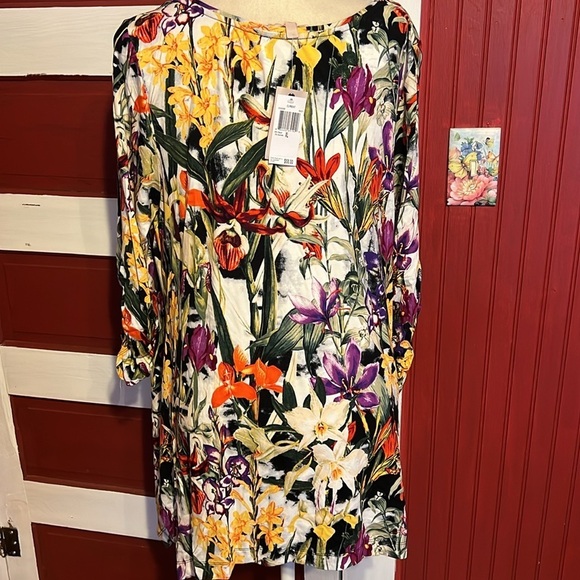 NWT Philosophy Floral Swing Blouse XL - Picture 3 of 7